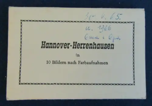Leporello mit 10 Farbfotos von Hannover-Herrenhausen Geografie Ortskunde sf