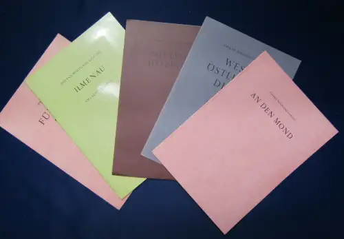 Konvolut Faksimile 4x Goethe 1x Theodor Storm Handschriften Gedichte um 1975  js