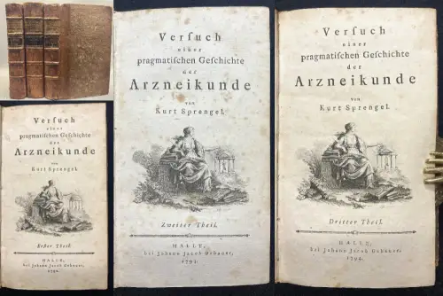 Sprengel Versuch einer pragmatischen Geschichte der Arzneikunde Bde.1-3(von 5)