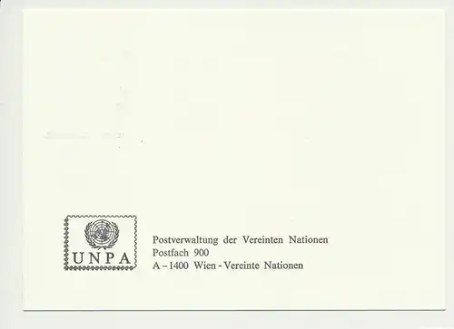 176. Weiße Karte - Sozialgipfel 1995 - Hundertwasser - Vereinte Nationen 9.5.97