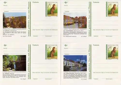 1995 - P 527 - 199. Auflage - BILDPOSTKARTE mit WSt. Ziesel - ganze Serie !
