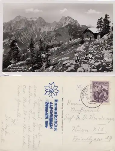 Bildpostkarte - Ansichtskarte - Ennstaler Hütte Alpenverein Zweigstelle Steyr
