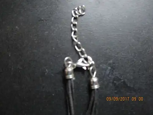 Halskette,mit einem GLASANHÄNGER,Kunst aus Glas,46 plus 5 cm länge,nickel frei