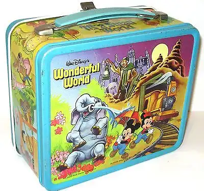 WALT DISNEY Magic Kingdom - Brotbox Metall VINTAGE Micky Donald Koffer 18x20cm*L