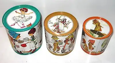 Valley HOLLY HOBBIE Pile-Ups Tin Stacking Toy Blechspielzeug Sarah Kay  1976 K28