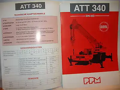 PPM Kran ATT 340 Quadral Infoheft / Infoblatt (K18)