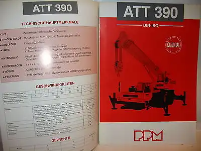 PPM Kran ATT 390 Quadral Infoheft / Infoblatt (K18)