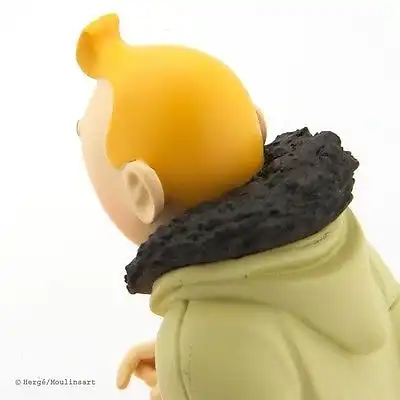 TIM und  STRUPPI  mit Pilz  Kunstharz  Figur  Tintin ca. 13 cm  NEU  ( L )