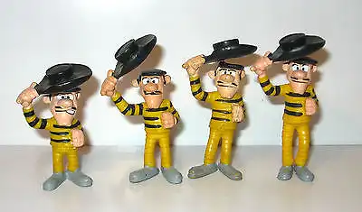 LUCKY LUKE 4 Gummifiguren Figuren DALTONS 1984 Schleich (K42)