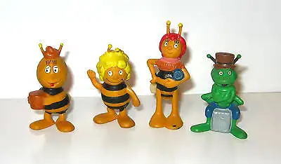 BIENE MAJA 4 Gummifiguren Figuren KOMPLETT (70er) HEIMO - A  (K41)