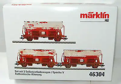 MÄRKLIN 46304 Set mit 3 Selbstentladewagen Epoche V Modelleisenbahn H0 (K29)