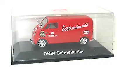 SCHUCO DKW Schnellaster ESSO HAT'S IN SICH rot Modellauto 1:43 #04 (K63)
