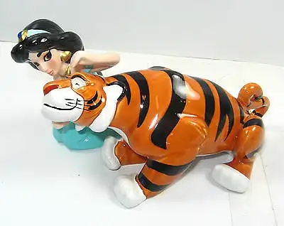 ALADDIN Jasmin mit Tiger DISNEY Figur Schmid OVP  Keramik (K40)