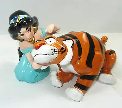 ALADDIN Jasmin mit Tiger DISNEY Figur Schmid OVP  Keramik (K40)