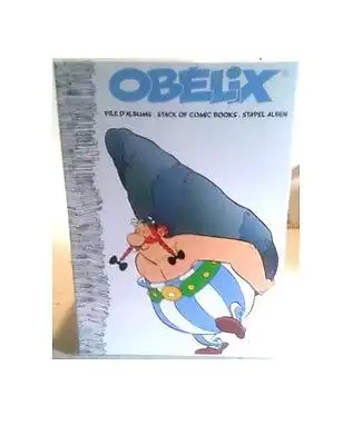 ASTERIX & OBELIX Obelix mit Bücherstapel Kunstharz Figur PLASTOY Neu (L)