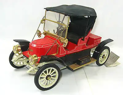 FRANKLIN MINT Stanley Steamer 1911 rot schwarz Metall Modellauto 1:16 (K42)