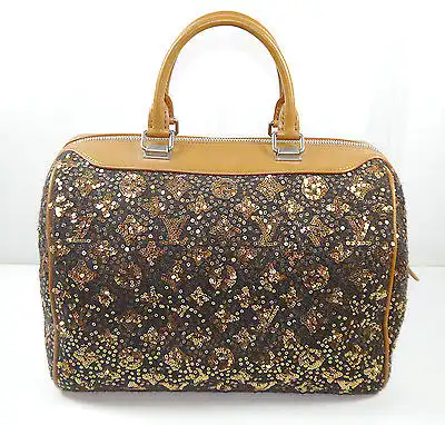 LOUIS VUITTON M40800 Monogram Sunshine Express Speedy Pailetten braun Handtasche