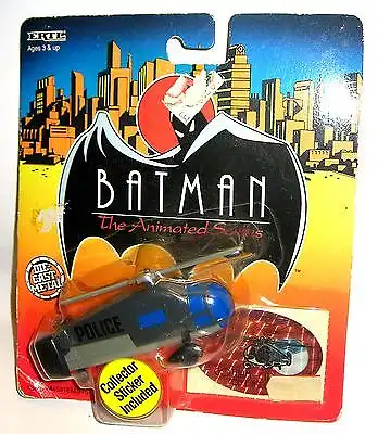 BATMAN Animated Series- Gotham City Police Helicopter Modellauto + Sticker (K11)