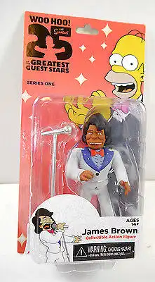 SIMPSONS 25 Greatest Guest Stars - James Brown Actionfigur Series One NECA Neu*L