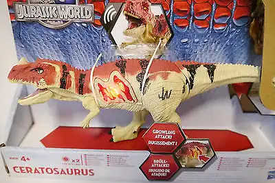 JURASSIC WORLD Ceratosaurus Actionfigur mit Licht & Sound HASBRO ca.24cm Neu (L)