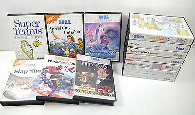 SEGA Sport Spiele 13 Stk. - World Soccer Grand Prix Tennis Ace Kick off ...(K15)