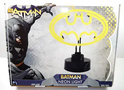 BATMAN Neon Light Logo Lampe Tischlampe DC COMICS Groovy NEU (L)