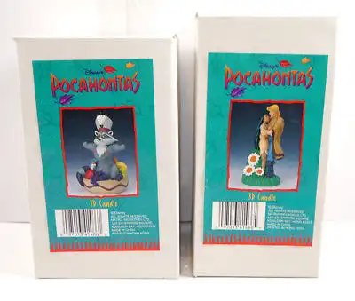 Disney POCAHONTAS - 3D Kerze Candle Set mit John Smith & Meeko NEU (KB/K3)
