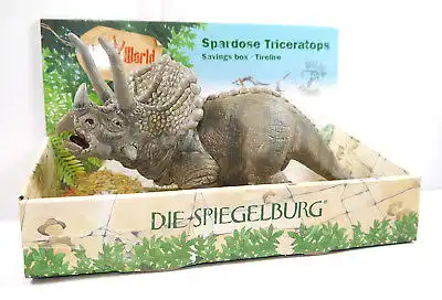 T-REX WORLD Triceratops Spardose Bust Bank Figur Dinosaurier SPIEGELBURG Neu *K5