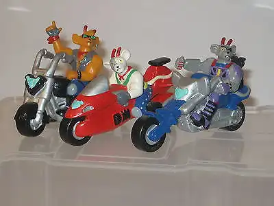 BIKER MICE  6 Figuren KOMPLETT Gummifiguren Bully 1994 ca. 7cm (K14)