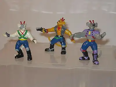 BIKER MICE  6 Figuren KOMPLETT Gummifiguren Bully 1994 ca. 7cm (K14)