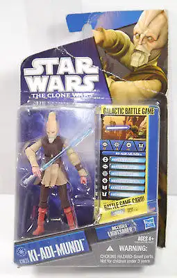 STAR WARS Clone Wars - CW25 Ki-Adi-Mundi Actionfigur GALACTIC BATTLE GAME Neu(L)