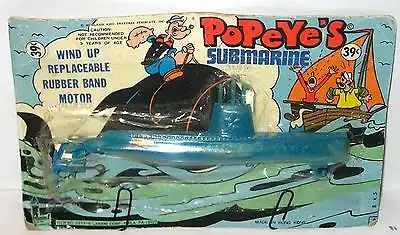 POPEYE  Submarine U-Boot Base Spielzeug " Wind up ... "  LARAMI - ca.16cm (K28)