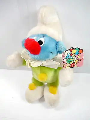 SCHLÜMPFE Smurfs - Clown Schlumpf Plüschtier Stofftier PEYO Wallace Berrie (K51)