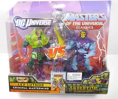 MASTERS OF THE UNIVERSE DC Universe - Skeletor VS. Lex Luthor Set MATTEL Neu (L)
