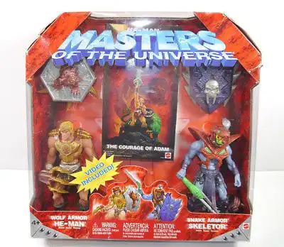 MASTERS OF THE UNIVERSE Wolf Armor He-Man & Snake Skeletor Set MATTEL Neu (L)