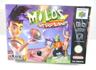 MILO'S ASTRO LANES Spiel Nintendo 64 Eingeschweißt sealed NEU New (K34)