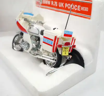 POLISTIL BMW R.75 UK Police Polizei Motorrad Metall Modellauto 1:15 (K37)