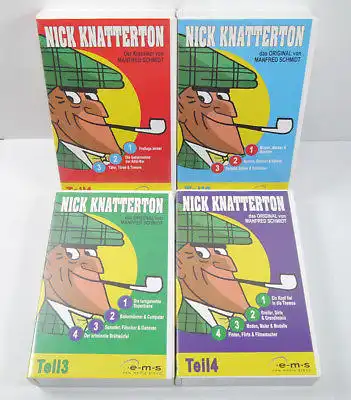 NICK KNATTERTON Teil 1 2 3 4 Film VHS Kassette MANFRED SCHMIDT EMS (K71)