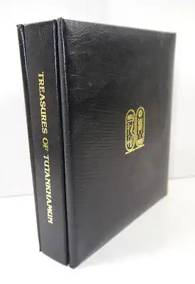 TUTANCHAMUN AUSSTELLUNGS-AUSGABE Gold Briefmarken 41 Stk. mit Bilderrahmen (WR4)
