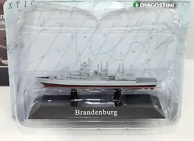 KRIEGSSCHIFFE Heft 50 + BRANDENBURG KLASSE Schiff Modell 1:1250 DeAGOSTINI (KB1)