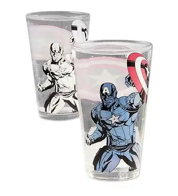 Marvel AVENGERS Captain America Colour Change Glas glass PALADONE Neu (L)