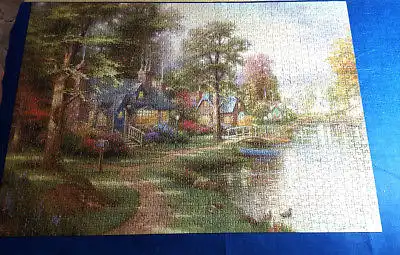 Schmidt Puzzle 57452 Thomas Kinkade - Am See 1500 Teile KOMPLETT #D (MF8)