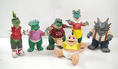 DIE DINOS Dinosaurs 6er Figur Set Baby Sinclair Robbie Richfield Charlene (K72)