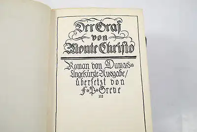 DER GRAF VON MONTE CHRISTO Band 1 2 3 Buch Gebunden GLOBUS BERLIN M66 (WRX)