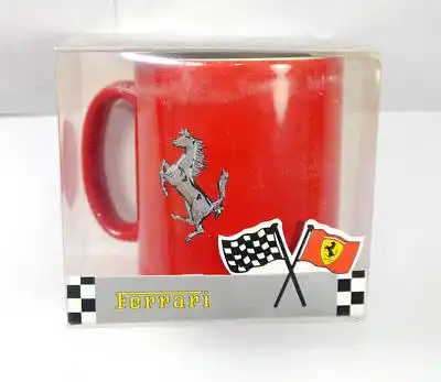 FERRARI rot red mit Pferd Horse Tasse Kaffeebecher mug - mit OVP (K67)