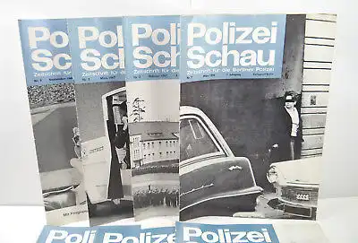 POLIZEISCHAU Berliner Polizei - 7 Hefte Zeitschrift Magazin 60/70er BARTELS *MF5