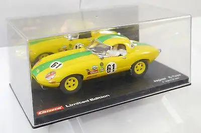 CARRERA Exclusiv - 0536 Jaguar E-Type gelb grün Slotcar ca.17,5cm (F26)