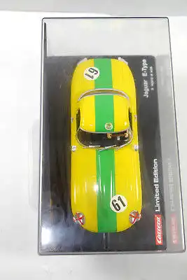 CARRERA Exclusiv - 0536 Jaguar E-Type gelb grün Slotcar ca.17,5cm (F26)