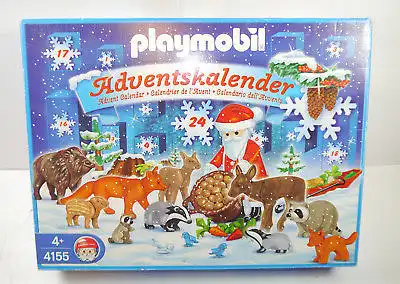 PLAYMOBIL 4155 Weihnachtsmann Wildfütterung Adventskalender 2007 NEU (F21)