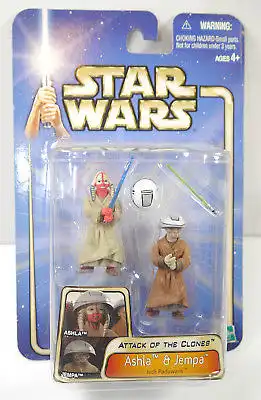 STAR WARS Attack of the Clones - Ashla & Jempa Actionfigur Set HASBRO Neu (L)